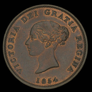 Canada, Province du Nouveau-Brunswick, 1 penny : 1854