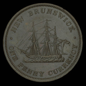 Canada, Province du Nouveau-Brunswick, 1 penny : 1854