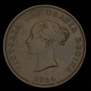 Canada, Province du Nouveau-Brunswick, 1 penny : 1854