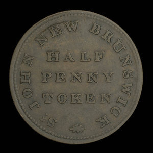 Canada, inconnu, 1/2 penny : 1835