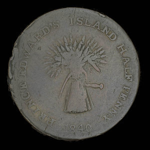 Canada, James Millner, 1/2 penny : 1840