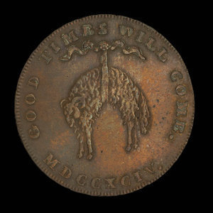 Grande-Bretagne, Richard Bacon, 1/2 penny : 1794