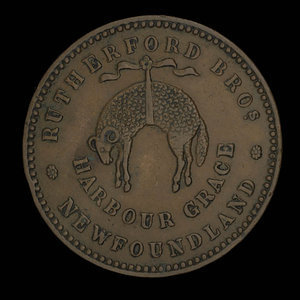 Canada, Rutherford Brothers, 1/2 penny : 1846