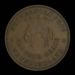 Canada, Rutherford Brothers, 1/2 penny : 1846