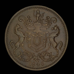 Canada, Rutherford Brothers, 1/2 penny : 1846