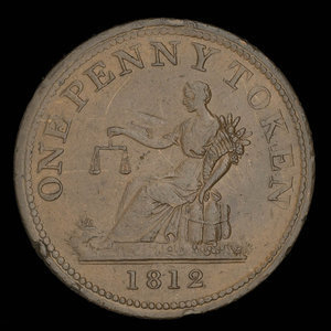 Canada, inconnu, 1 penny : 1812