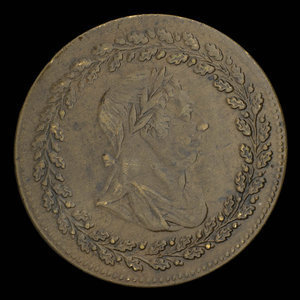 Canada, inconnu, 1/2 penny : 1812