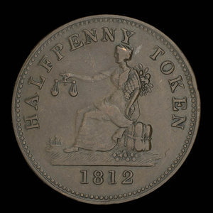 Canada, Joseph Tiffin, 1/2 penny : 1812