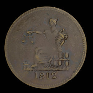 Canada, inconnu, 1/2 penny : 1812