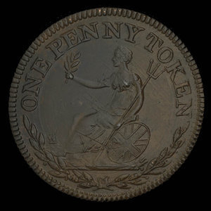 Canada, inconnu, 1 penny : 1813