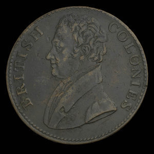 Canada, inconnu, 1/2 penny : 1825