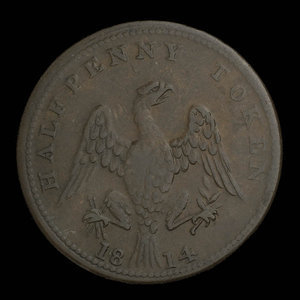 Canada, inconnu, 1/2 penny : 1814