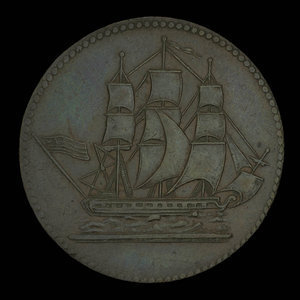 Canada, inconnu, 1/2 penny : 1835