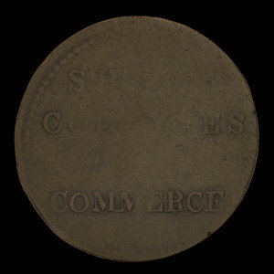 Canada, inconnu, 1/2 penny : 1838