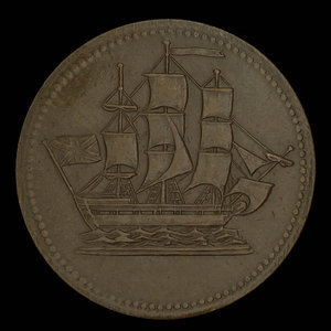 Canada, inconnu, 1/2 penny : 1835