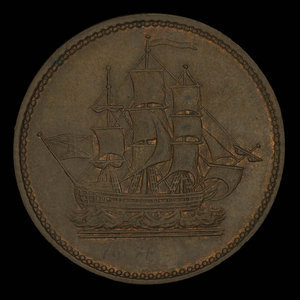 Canada, inconnu, 1/2 penny : 1835