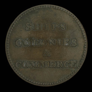 Canada, inconnu, 1/2 penny : 1835