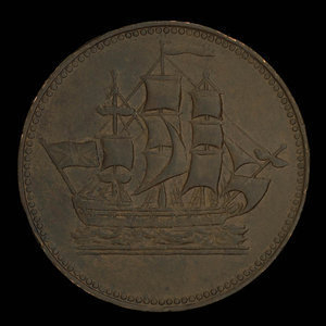 Canada, inconnu, 1/2 penny : 1835