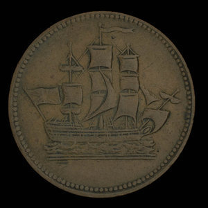 Canada, inconnu, 1/2 penny : 1835