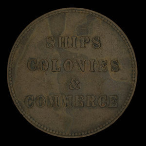 Canada, inconnu, 1/2 penny : 1835