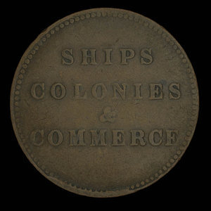 Canada, inconnu, 1/2 penny : 1835