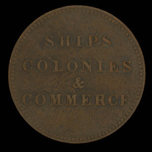 Canada, inconnu, 1/2 penny : 1835