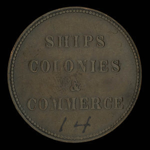 Canada, inconnu, 1/2 penny : 1835