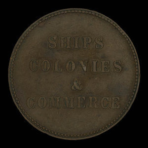 Canada, inconnu, 1/2 penny : 1835