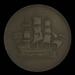 Canada, inconnu, 1/2 penny : 1835