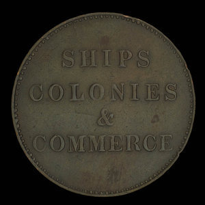 Canada, inconnu, 1/2 penny : 1835