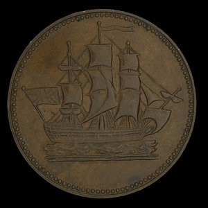 Canada, inconnu, 1/2 penny : 1835