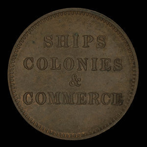 Canada, inconnu, 1/2 penny : 1835