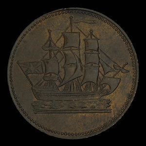 Canada, inconnu, 1/2 penny : 1835