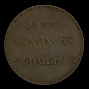 Canada, inconnu, 1/2 penny : 1835