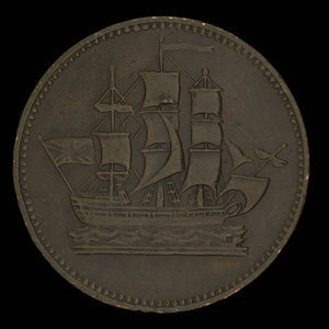 Canada, inconnu, 1/2 penny : 1835