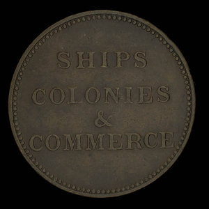 Canada, inconnu, 1/2 penny : 1835