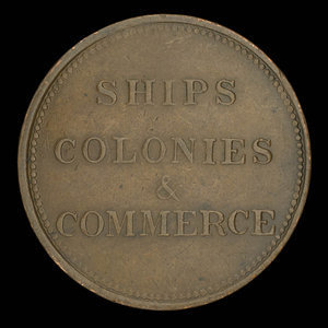 Canada, inconnu, 1/2 penny : 1835