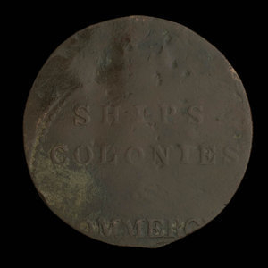 Canada, inconnu, 1/2 penny : 1838