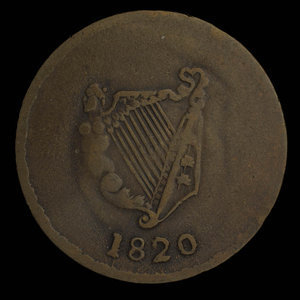 Canada, inconnu, 1/2 penny : 1820