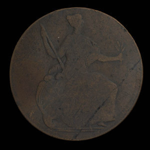 Canada, inconnu, 1/2 penny : 1838