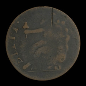 Canada, inconnu, 1/2 penny : 1838