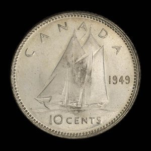 Canada, Georges VI, 10 cents : 1949