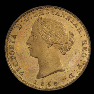 Canada, Province de la Nouvelle-Écosse, 1/2 penny : 1856