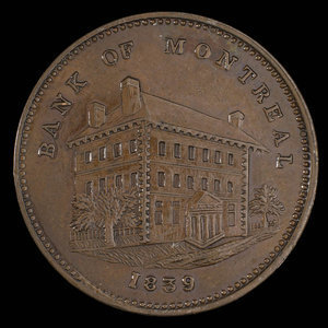 Canada, Banque de Montréal, 1/2 penny : 1839