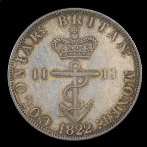 Grande-Bretagne, George IV, 1/2 dollar : 1822