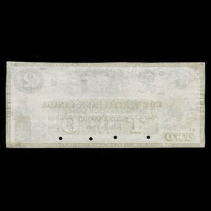 Canada, Commercial Bank of Canada, 2 dollars : 2 janvier 1860