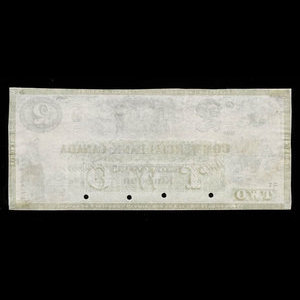Canada, Commercial Bank of Canada, 2 dollars : 2 janvier 1860