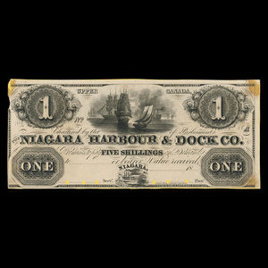 Canada, Niagara Harbour & Dock Co., 1 dollar : 1841