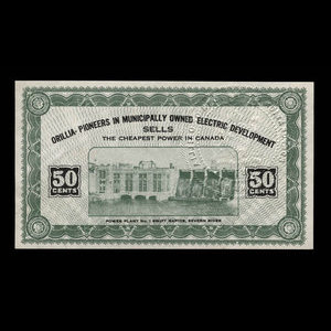 Canada, Ville de Orillia, 50 cents : 6 octobre 1936
