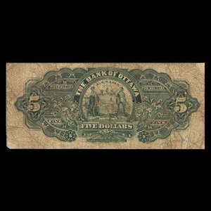 Canada, Bank of Ottawa (The), 5 dollars : 1 juin 1900